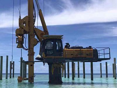 Rig Mounted Vibratory Pile Hammer Projects in Maldives